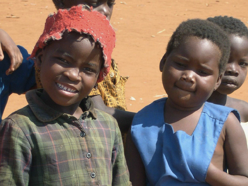 Two children attend the Malawi BRIDGE Project's Nditha! campaign launch