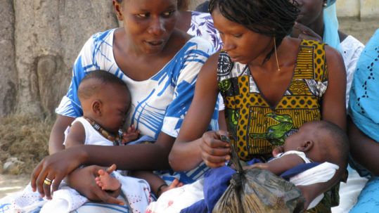 Women in Senegal at health clinic.