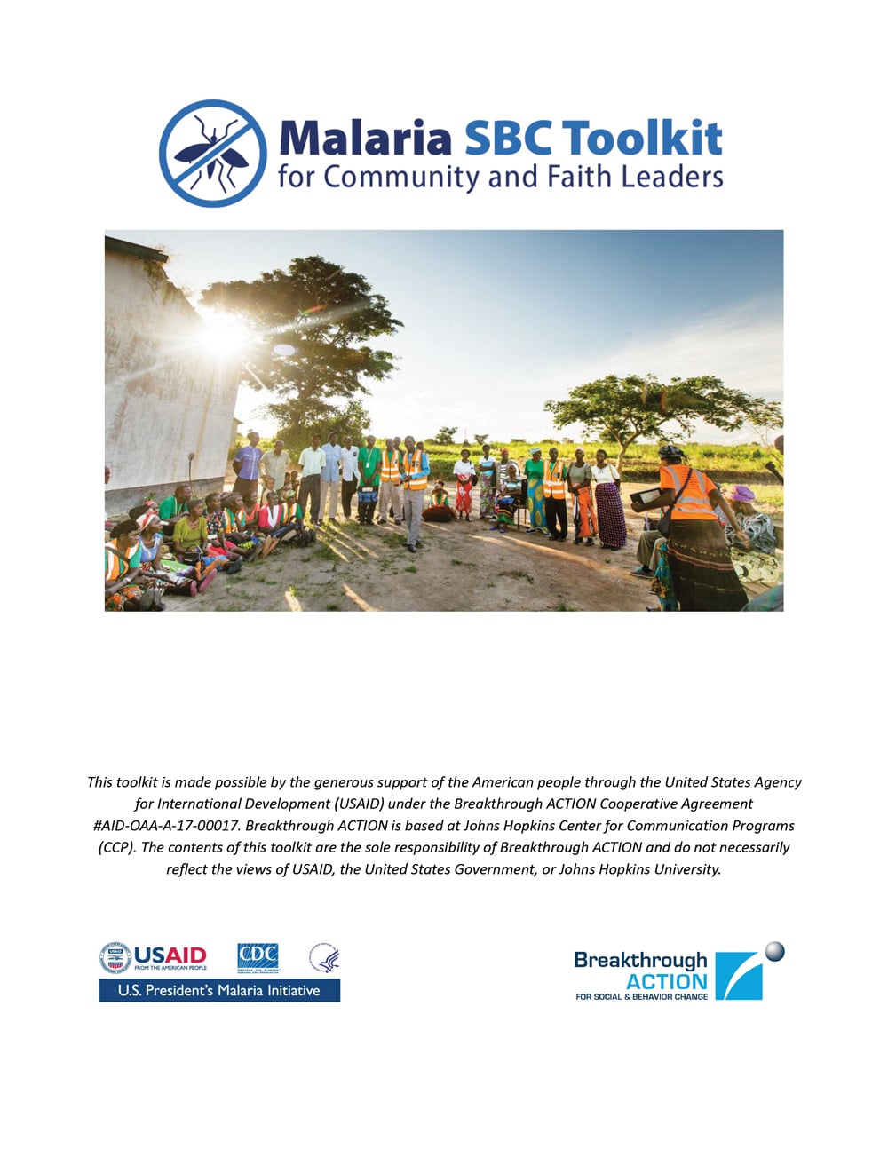 Malaria SBC toolkit for community and faith leaders cover